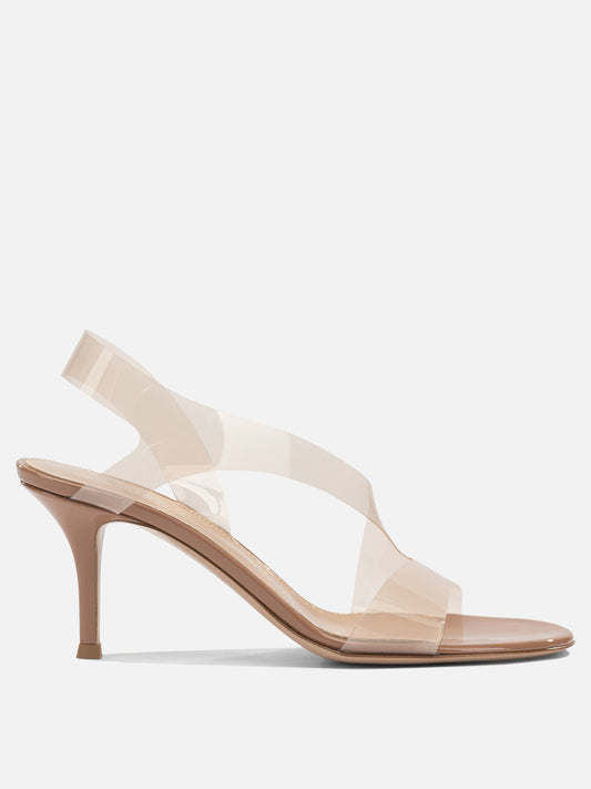 Heeled sandals 100% polyvinyl chloride - 100% leather  Beige - Gianvito Rossi Women | VIETTI Online Store 
