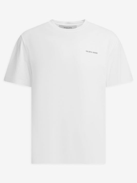 Crewneck t-shirts Logo  White - Golden Goose Men | PDP | VIETTI Online Store 
