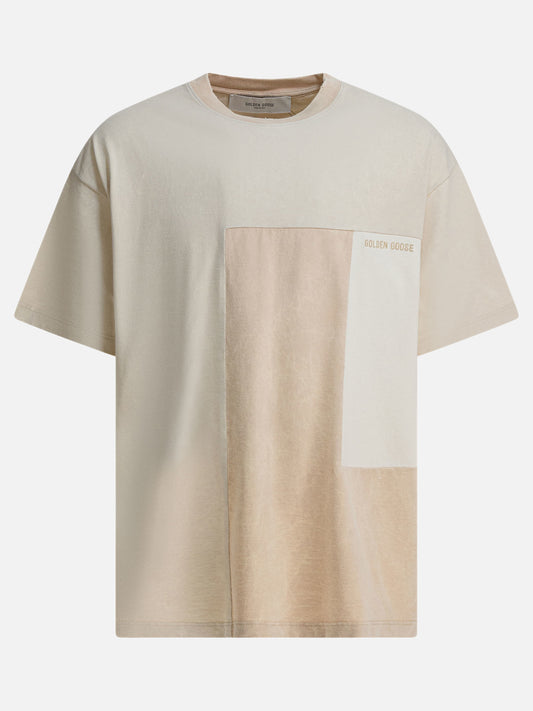 Crewneck t-shirts Patchwork  Beige - Golden Goose Men | PDP | VIETTI Online Store 
