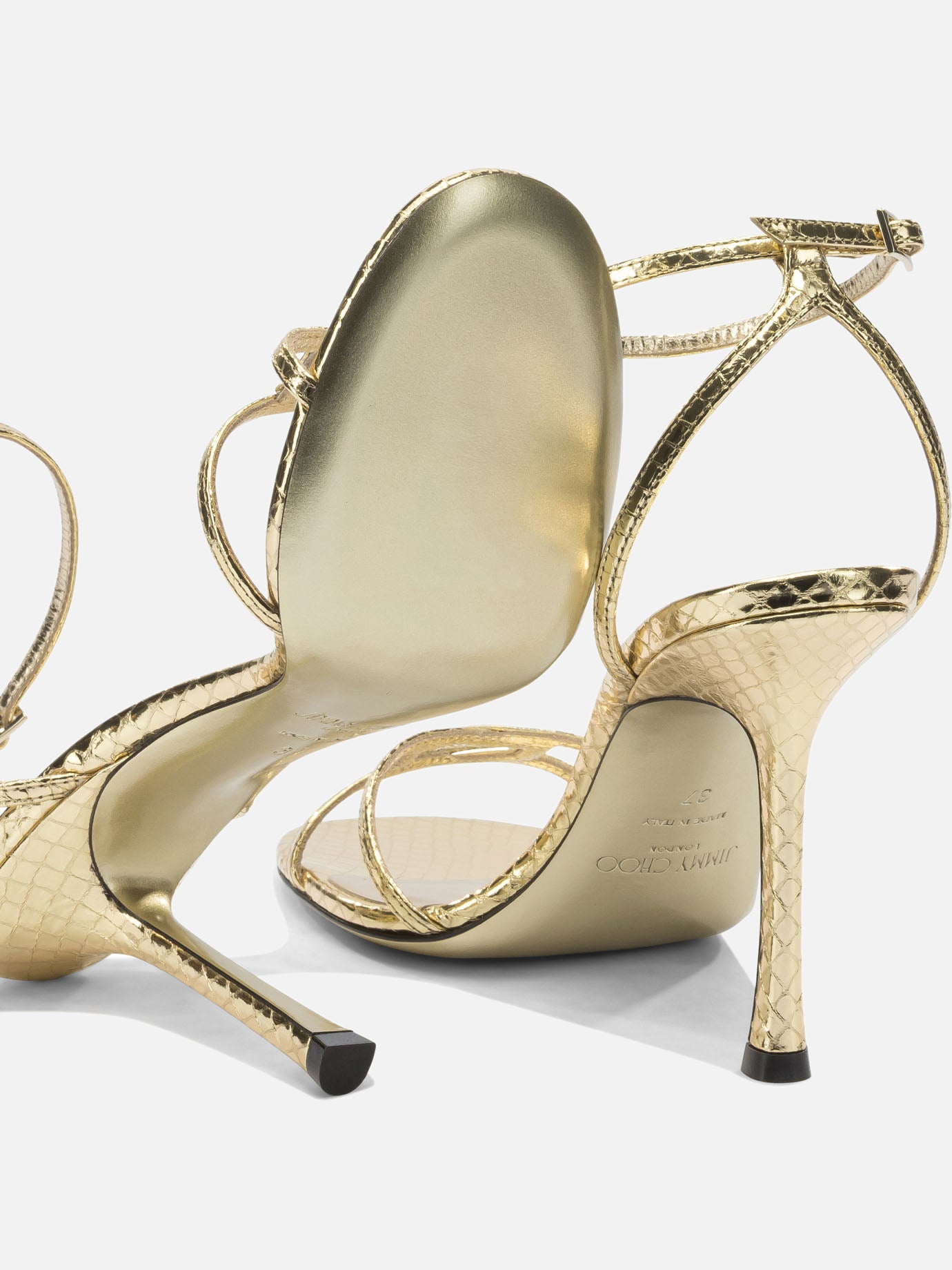 Heeled sandals 1998 LEO 100  Gold - Jimmy Choo Women | PDP | VIETTI Online Store | thumbnail_5