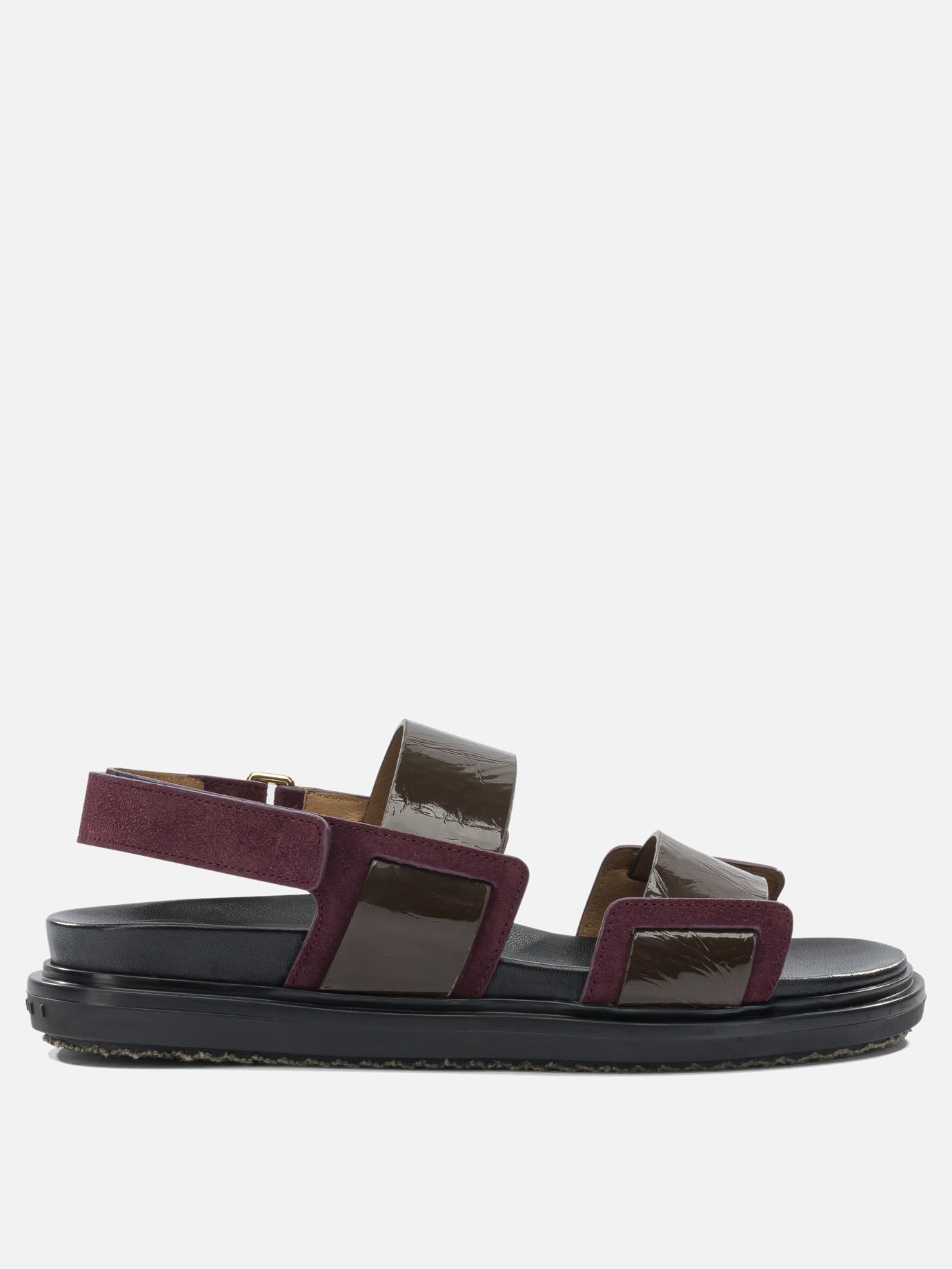 Flat sandals 100% calf leather - 100% rubber  Bordeaux - Marni Women | PDP | VIETTI Online Store | Zoom-Modal

