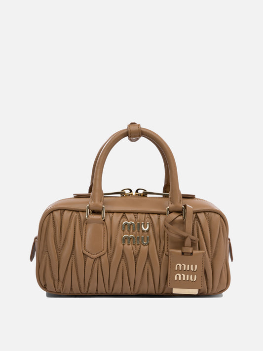 Small bags 100% lamb leather  Brown - Miu Miu Women | PDP | VIETTI Online Store 
