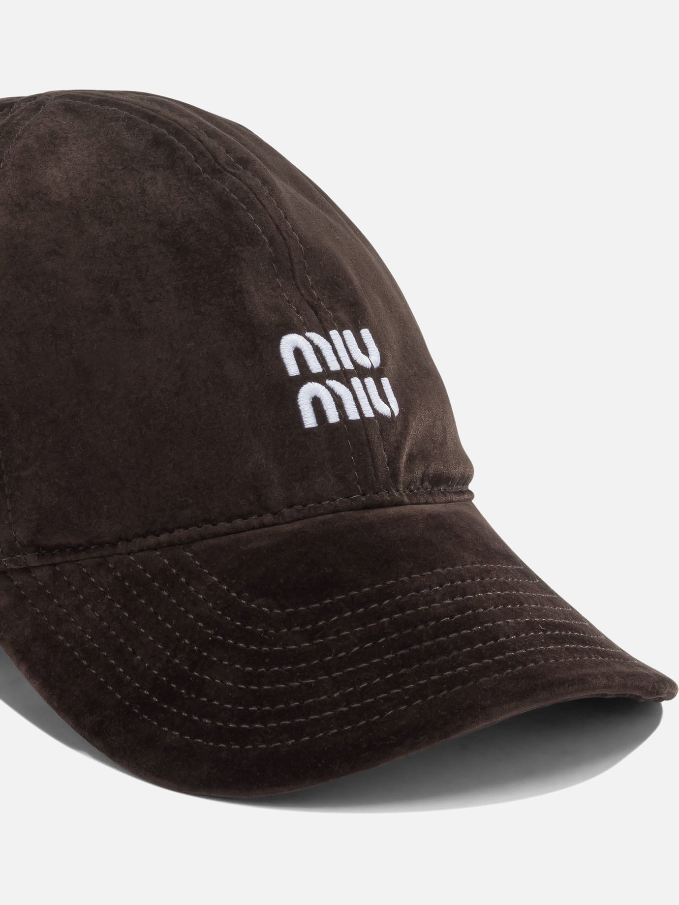 Baseball caps 100% cotton  Brown - Miu Miu Women | PDP | VIETTI Online Store | thumbnail_4