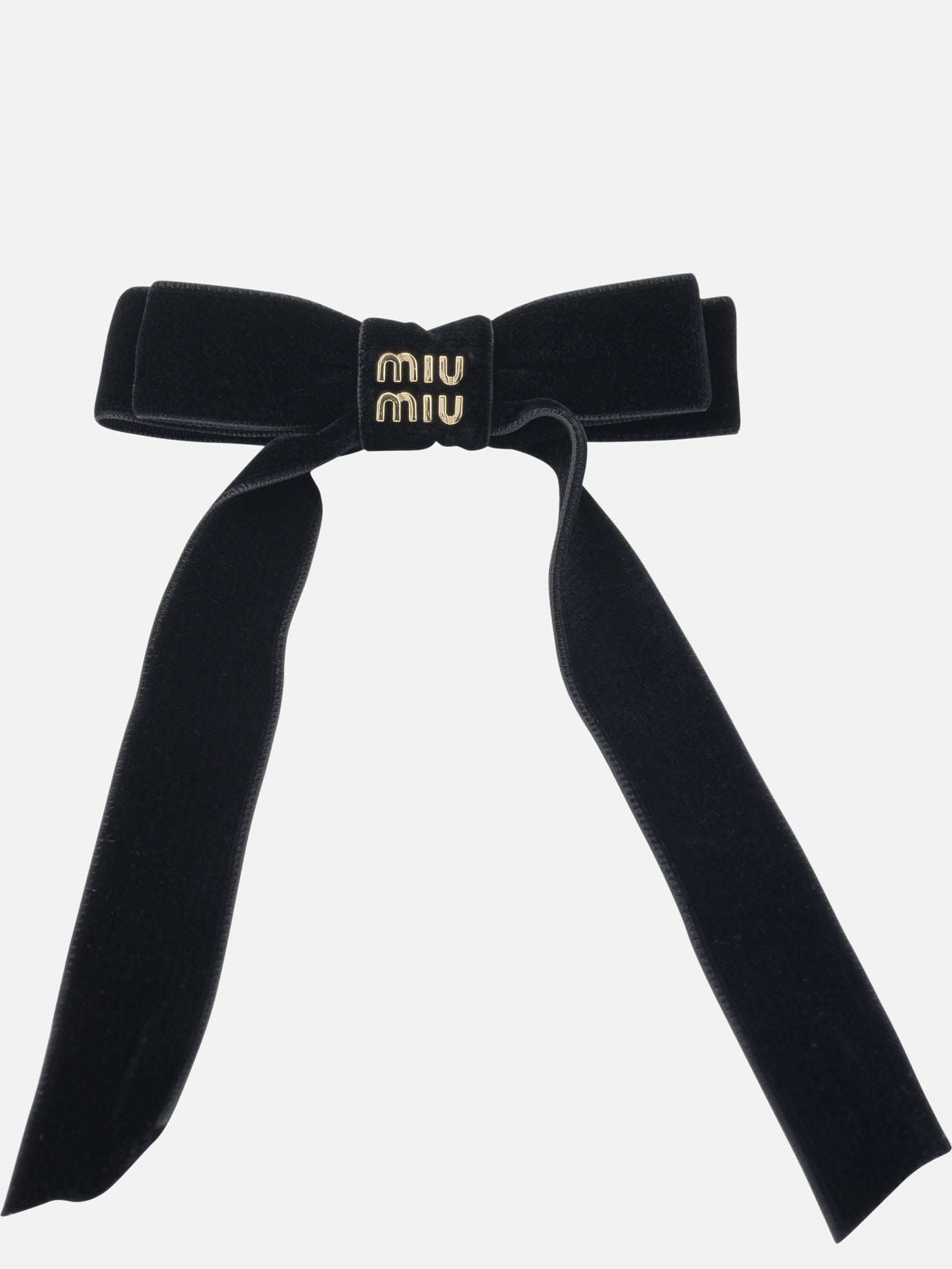 Hair clips 100% brass - 100% cotton  Black - Miu Miu Women | PDP | VIETTI Online Store | Zoom-Modal
