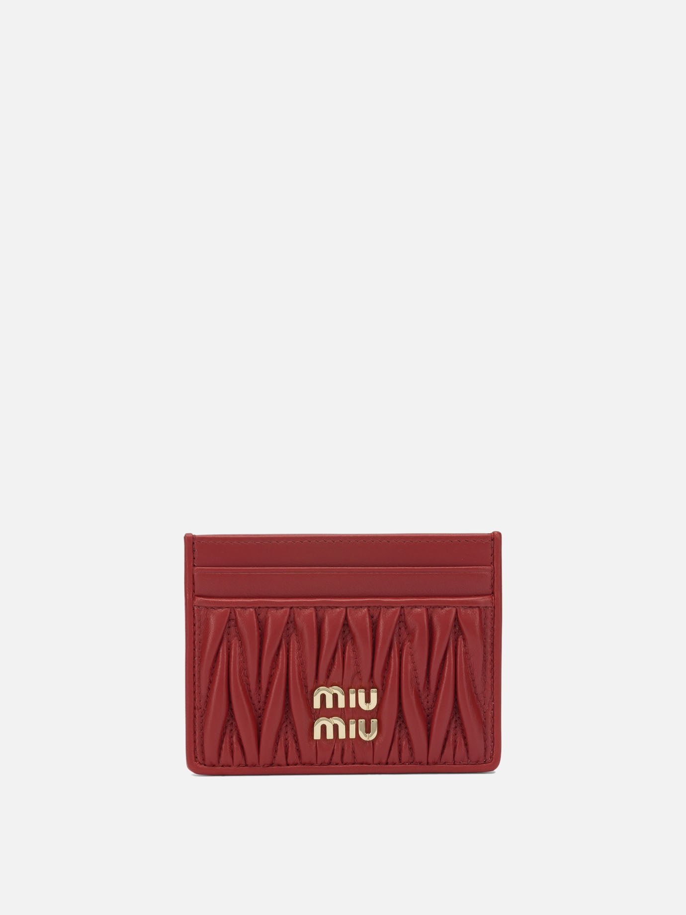 Card holders 100 % calf leather  Red - Miu Miu Women | PDP | VIETTI Online Store | thumbnail