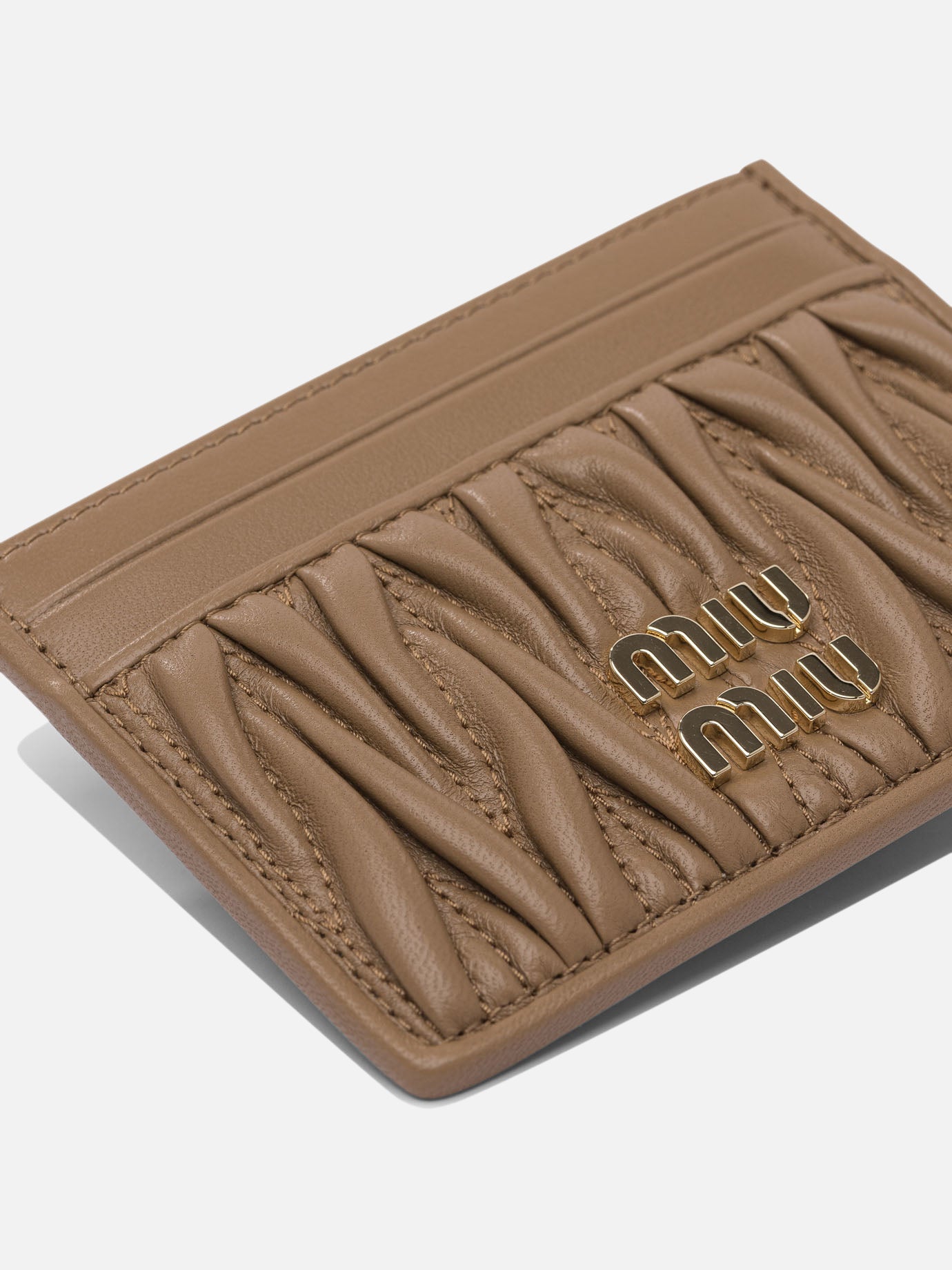 Card holders 100 % calf leather  Brown - Miu Miu Women | PDP | VIETTI Online Store | Zoom-Modal_4
