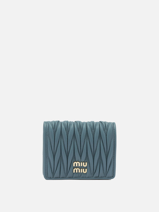 Wallets 100% lamb leather  Blue - Miu Miu Women | PDP | VIETTI Online Store 
