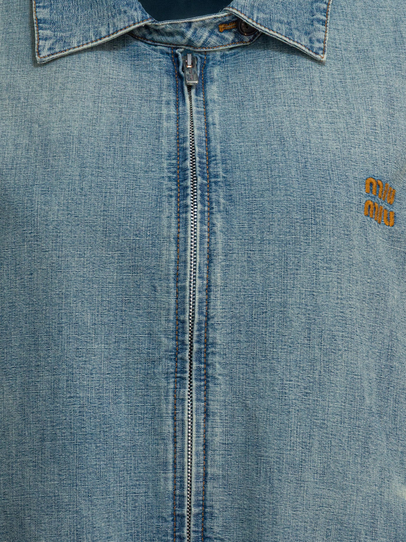 Denim jackets Logo  Light blue - Miu Miu Women | PDP | VIETTI Online Store | Zoom-Modal_3
