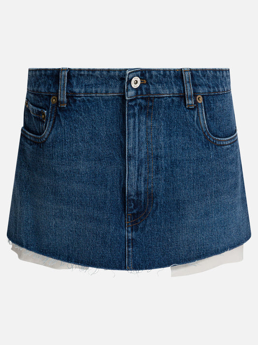 Miniskirts Logo  Blue - Miu Miu Women | PDP | VIETTI Online Store 
