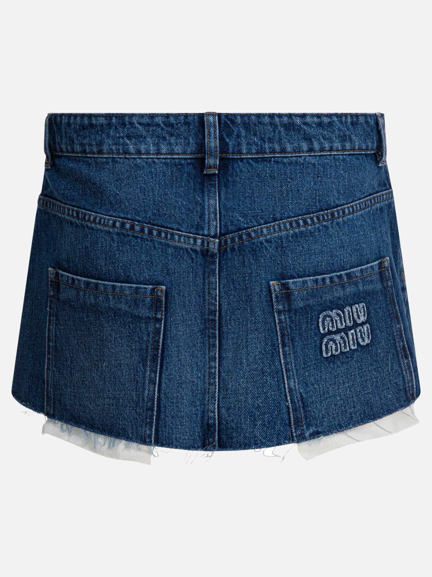 Miniskirts Logo  Blue - Miu Miu Women | PDP | VIETTI Online Store | Zoom-Modal_2
