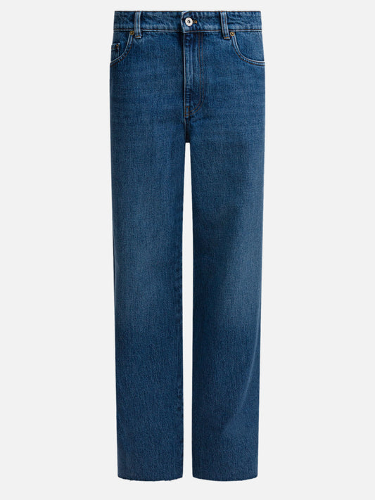Wide-leg jeans Logo  Blue - Miu Miu Women | PLP | VIETTI Online Store 
