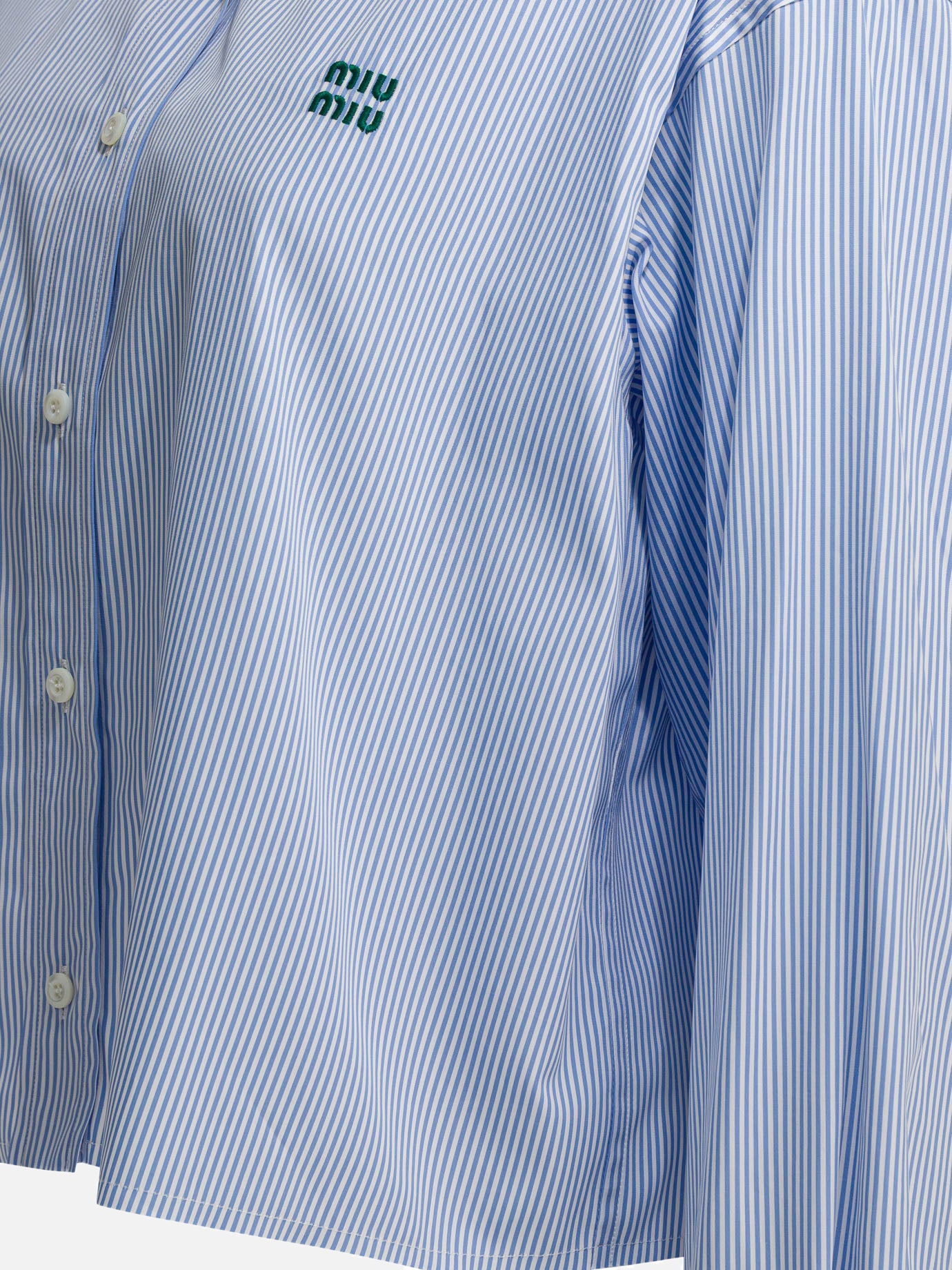 Casual shirts Logo  Light blue - Miu Miu Women | PDP | VIETTI Online Store | Zoom-Modal_4

