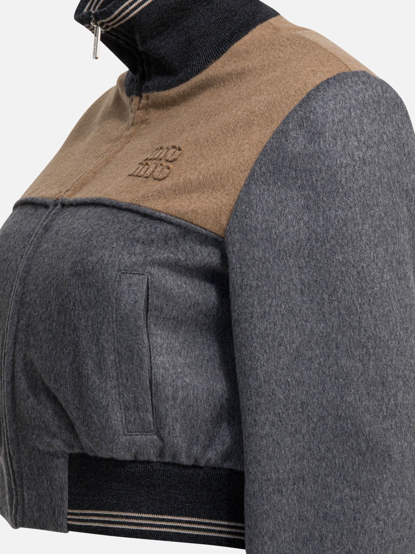 Bomber jackets Logo  Grey - Miu Miu Women | PDP | VIETTI Online Store | thumbnail_4