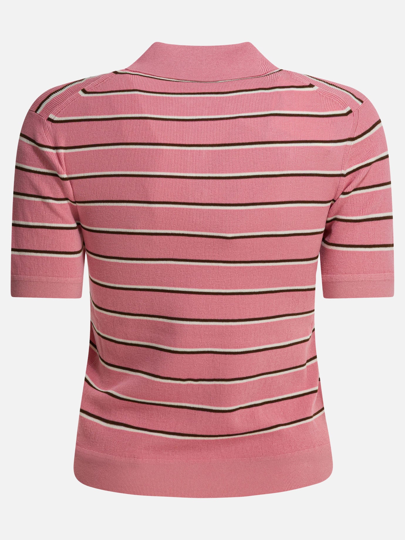 Polo shirts with buttons Striped  Pink - Miu Miu Women | PDP | VIETTI Online Store | thumbnail_2