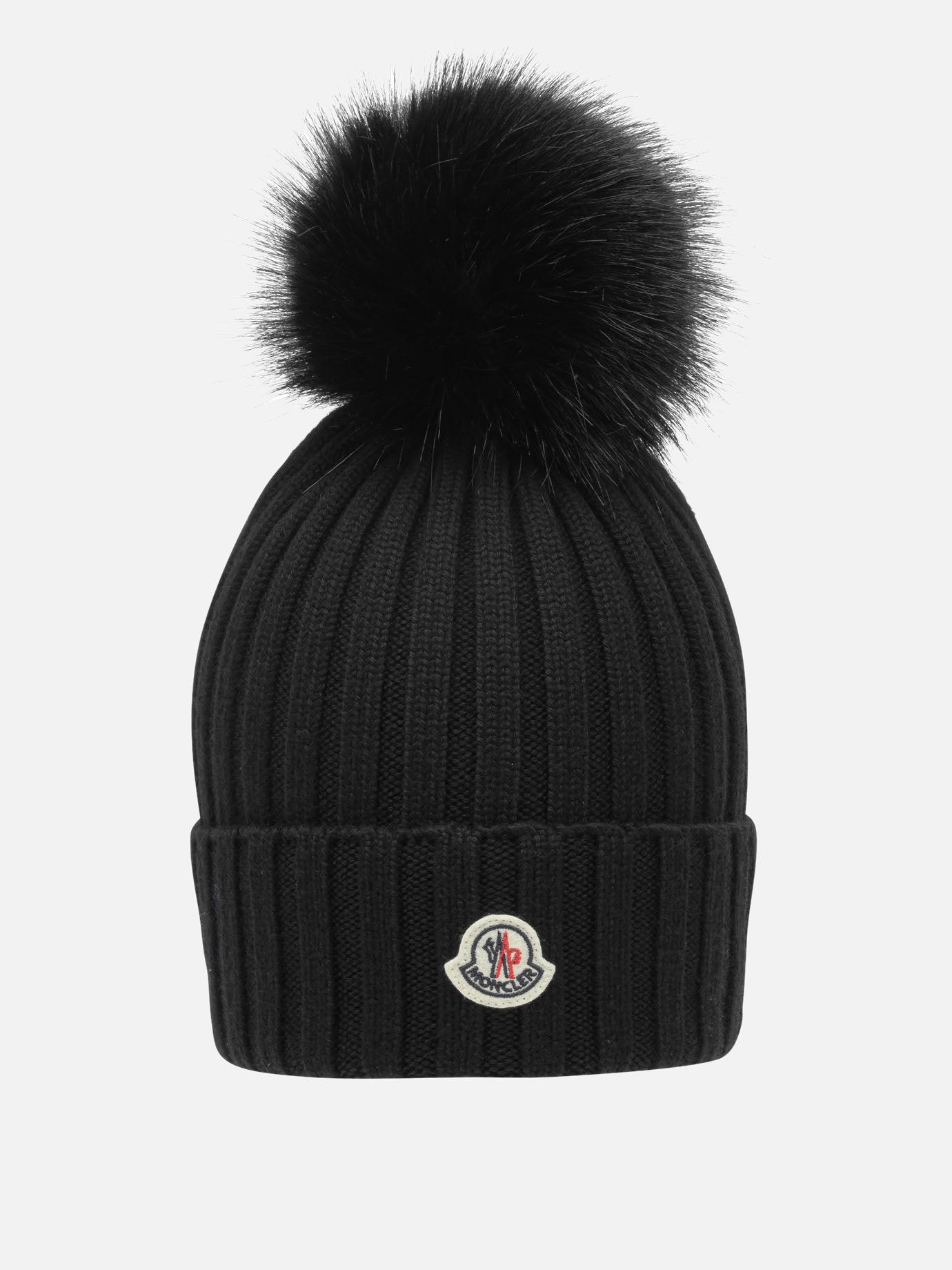 Beanies 100% virgin wool  Black - Moncler Women | PDP | VIETTI Online Store | thumbnail