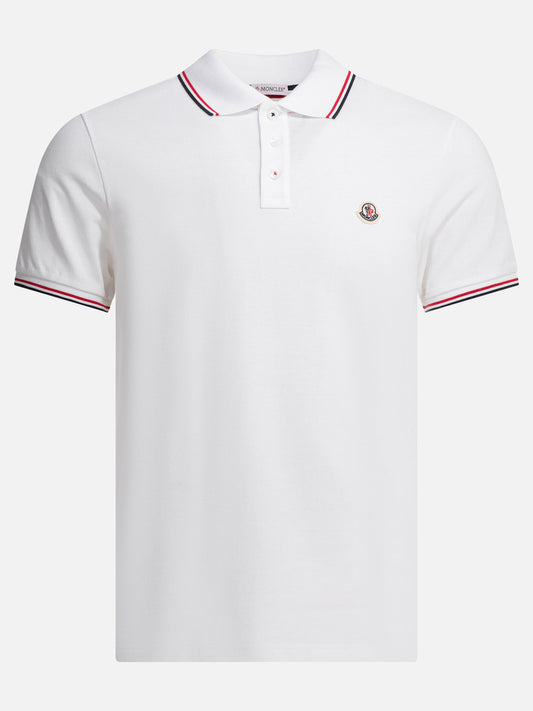 Polo shirts with buttons Logo  White - Moncler Men | PLP | VIETTI Online Store 
