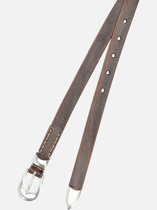 Leather belts 100% leather  Brown - Our Legacy Men | PDP | VIETTI Online Store | 2
