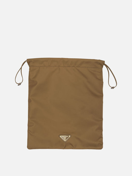 Document cases 100% recycled polyamide - Other fabric: 100% lamb leather  Brown - Prada Women | PDP | VIETTI Online Store 
