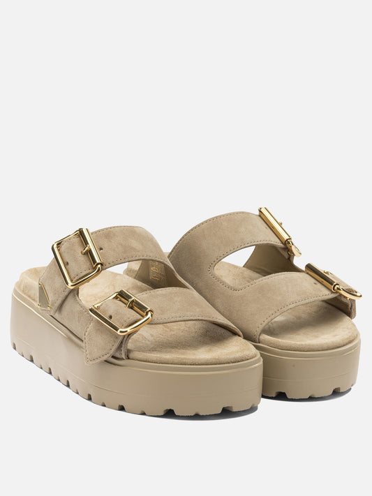 Flat sandals 100% calf leather - 100% rubber  Beige - Prada Women | PLP | VIETTI Online Store | 2
