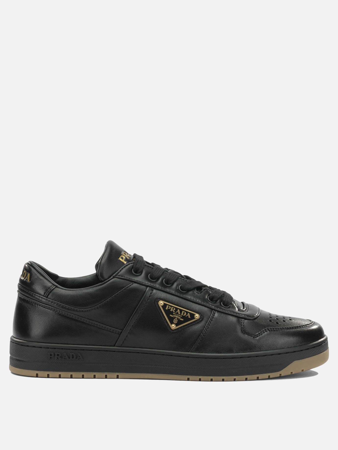 Low top sneakers 100% lamb leather  Black - Prada Men | PDP | VIETTI Online Store | thumbnail