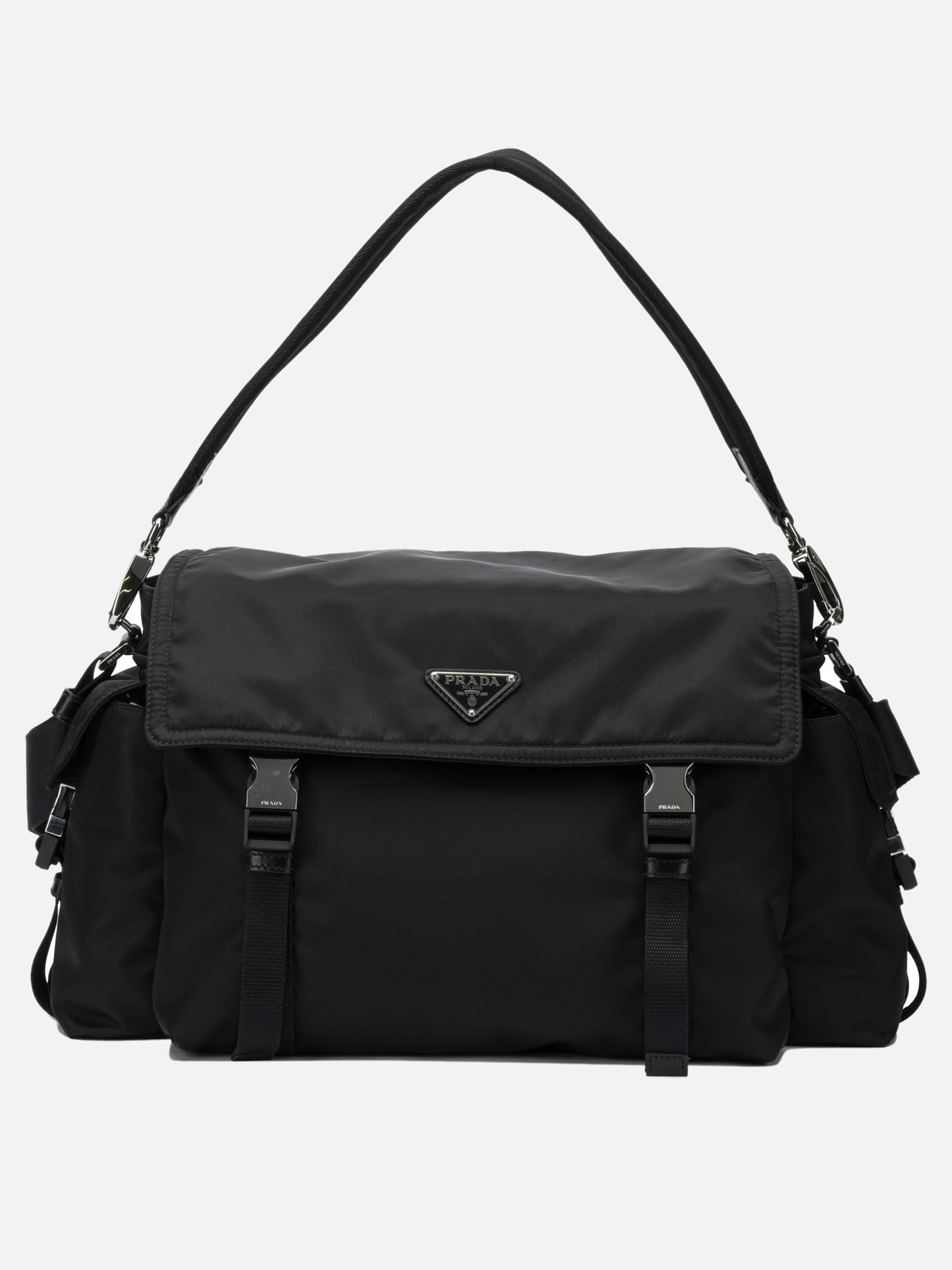 Large bags 100% recycled polyamide  Black - Prada Men | PDP | VIETTI Online Store | thumbnail