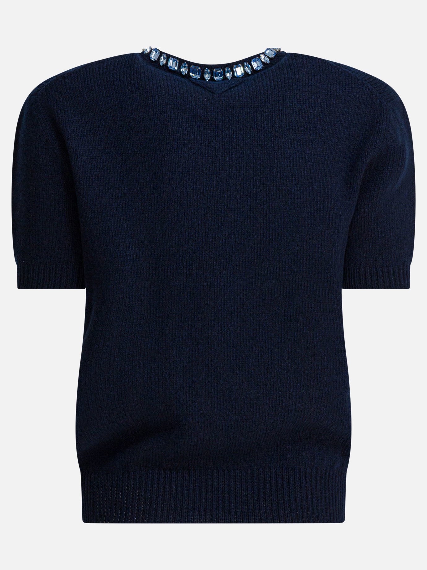 Crewneck sweaters Solid colour  Blue - Prada Women | PDP | VIETTI Online Store | thumbnail_2