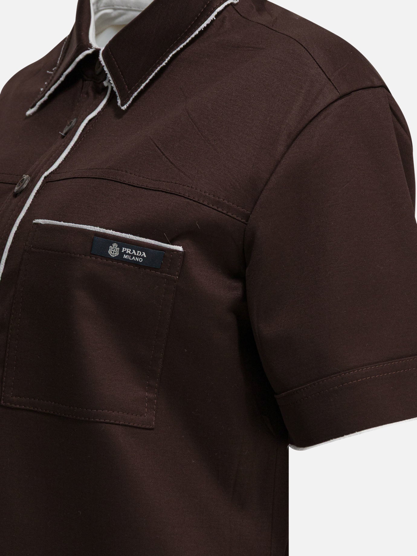 Polo shirts with buttons Solid colour  Brown - Prada Women | PDP | VIETTI Online Store | thumbnail_4