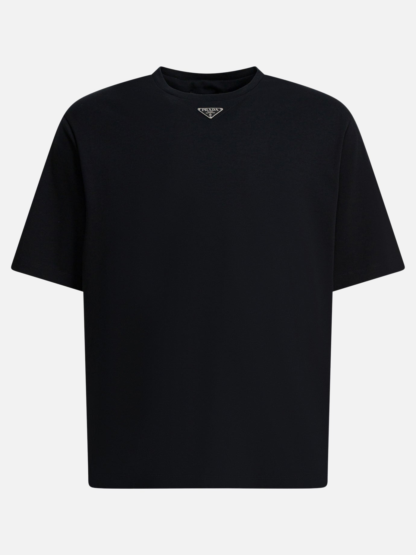 Crewneck t-shirts Logo  Black - Prada Men | PDP | VIETTI Online Store | Zoom-Modal
