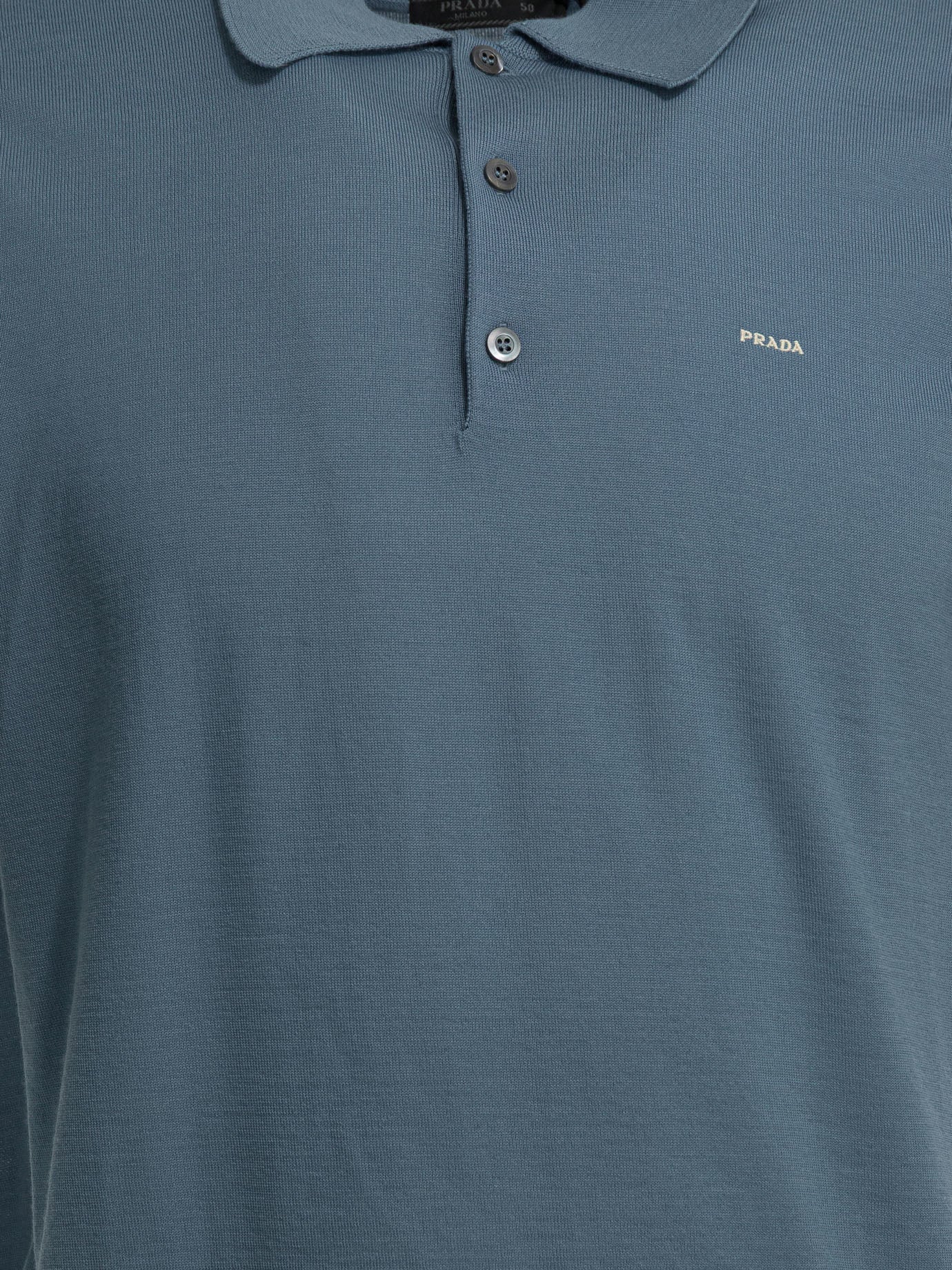Polo sweater Logo  Blue - Prada Men | PDP | VIETTI Online Store | thumbnail_3