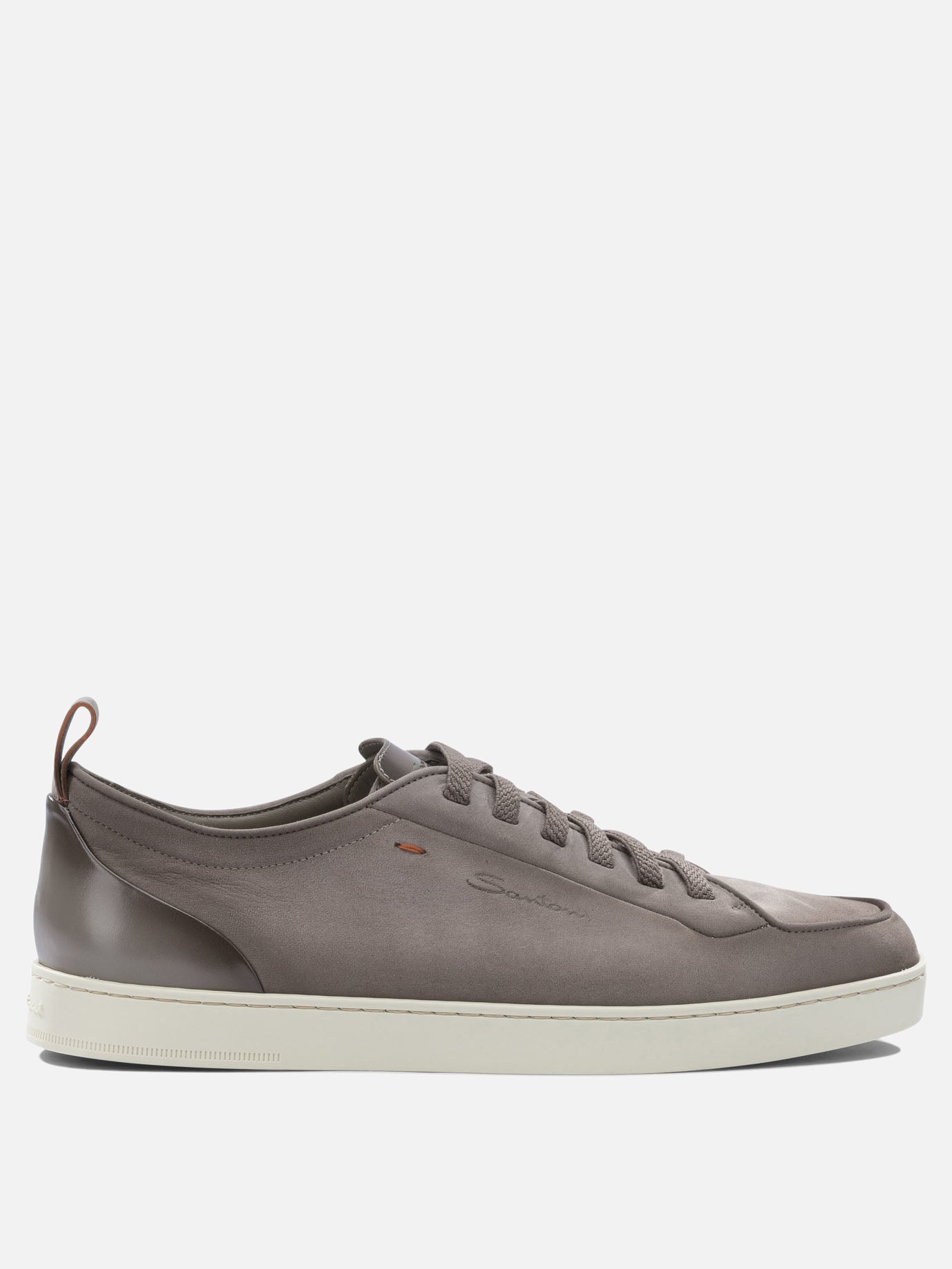Low top sneakers 100% leather  Beige - Santoni Men | PDP | VIETTI Online Store | thumbnail