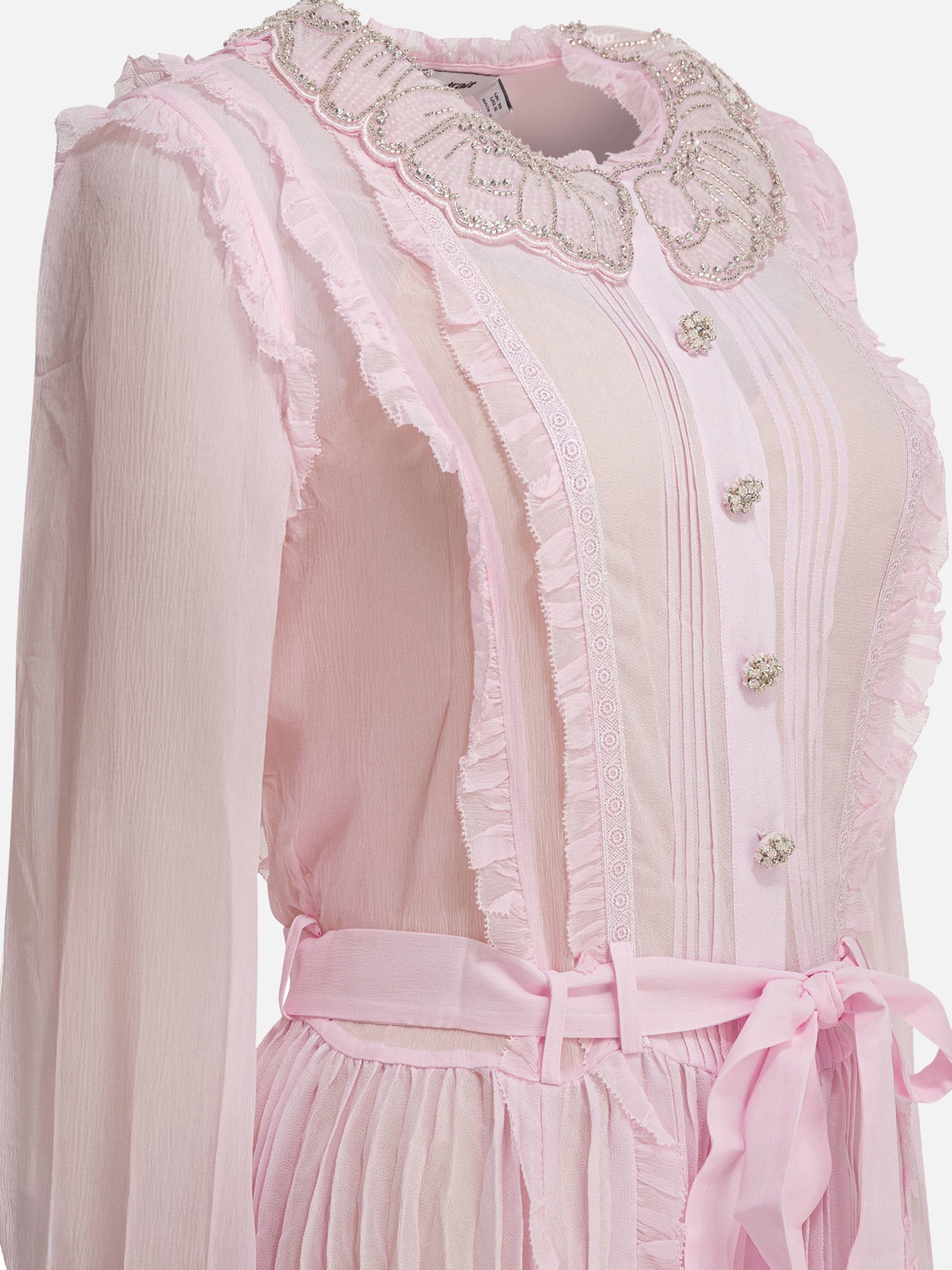 Midi dresses Solid colour  Pink - Self-portrait Women | PDP | VIETTI Online Store | Zoom-Modal_4
