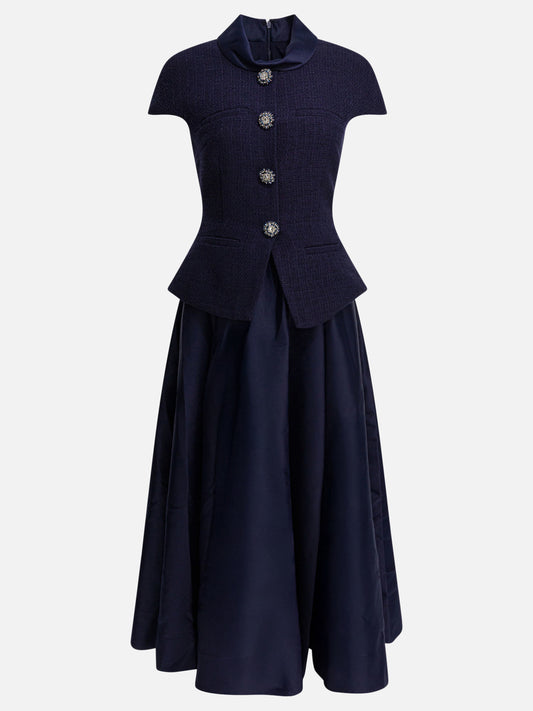 Midi dresses Solid colour  Blue - Self-portrait Women | PLP | VIETTI Online Store 
