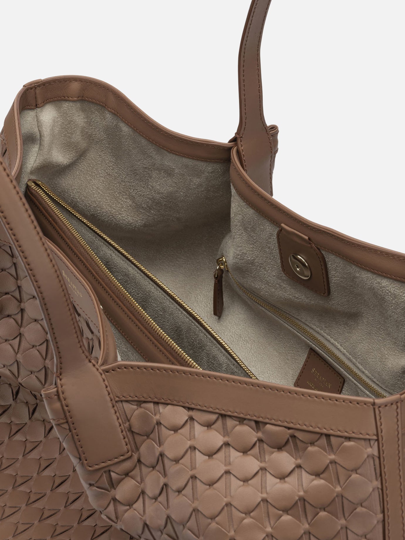 Large bags 100% nappa leather  Brown - Serapian Women | PDP | VIETTI Online Store | Zoom-Modal_5
