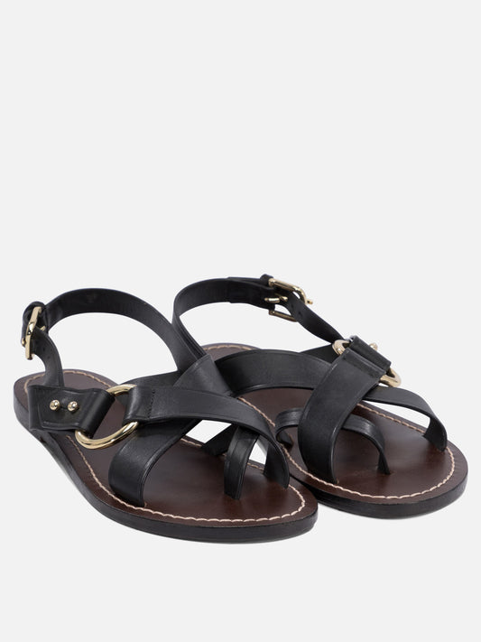 Flat sandals 100% leather  Black - Soeur Women | PLP | VIETTI Online Store | 2
