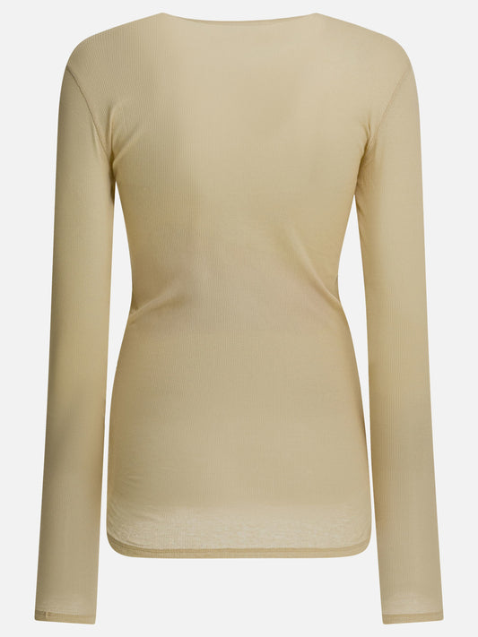 Henley t-shirts Solid colour  Beige - Soeur Women | PDP | VIETTI Online Store | 2
