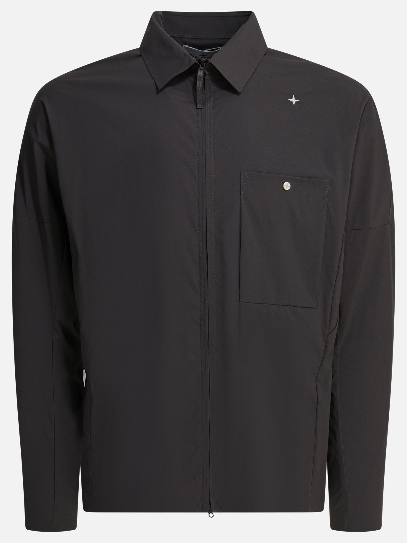 Overshirt jackets Solid colour  Grey - Stone Island Men | PDP | VIETTI Online Store | Zoom-Modal
