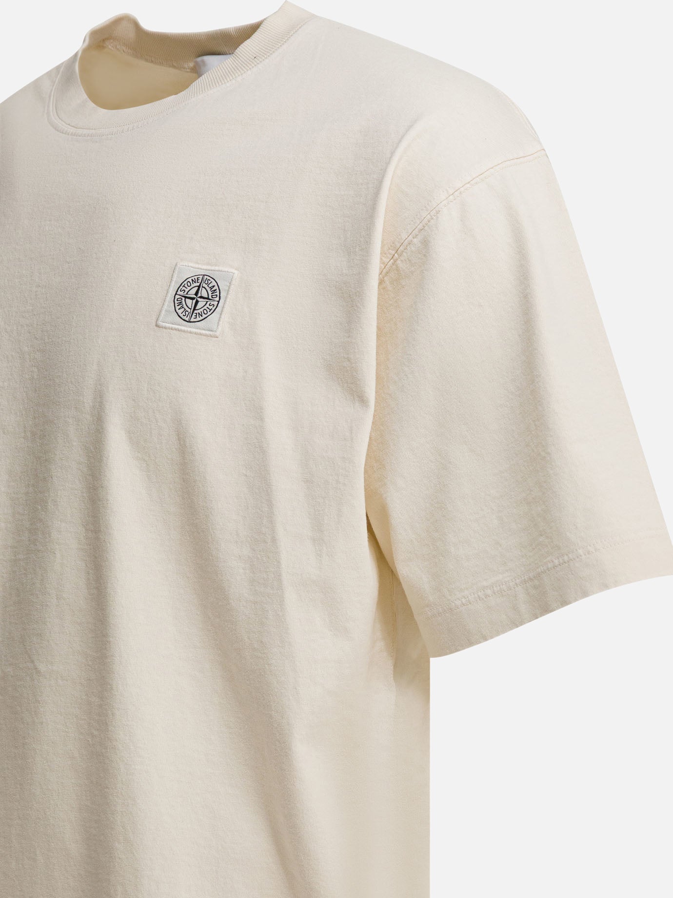 Crewneck t-shirts Logo  White - Stone Island Men | PDP | VIETTI Online Store | Zoom-Modal_4
