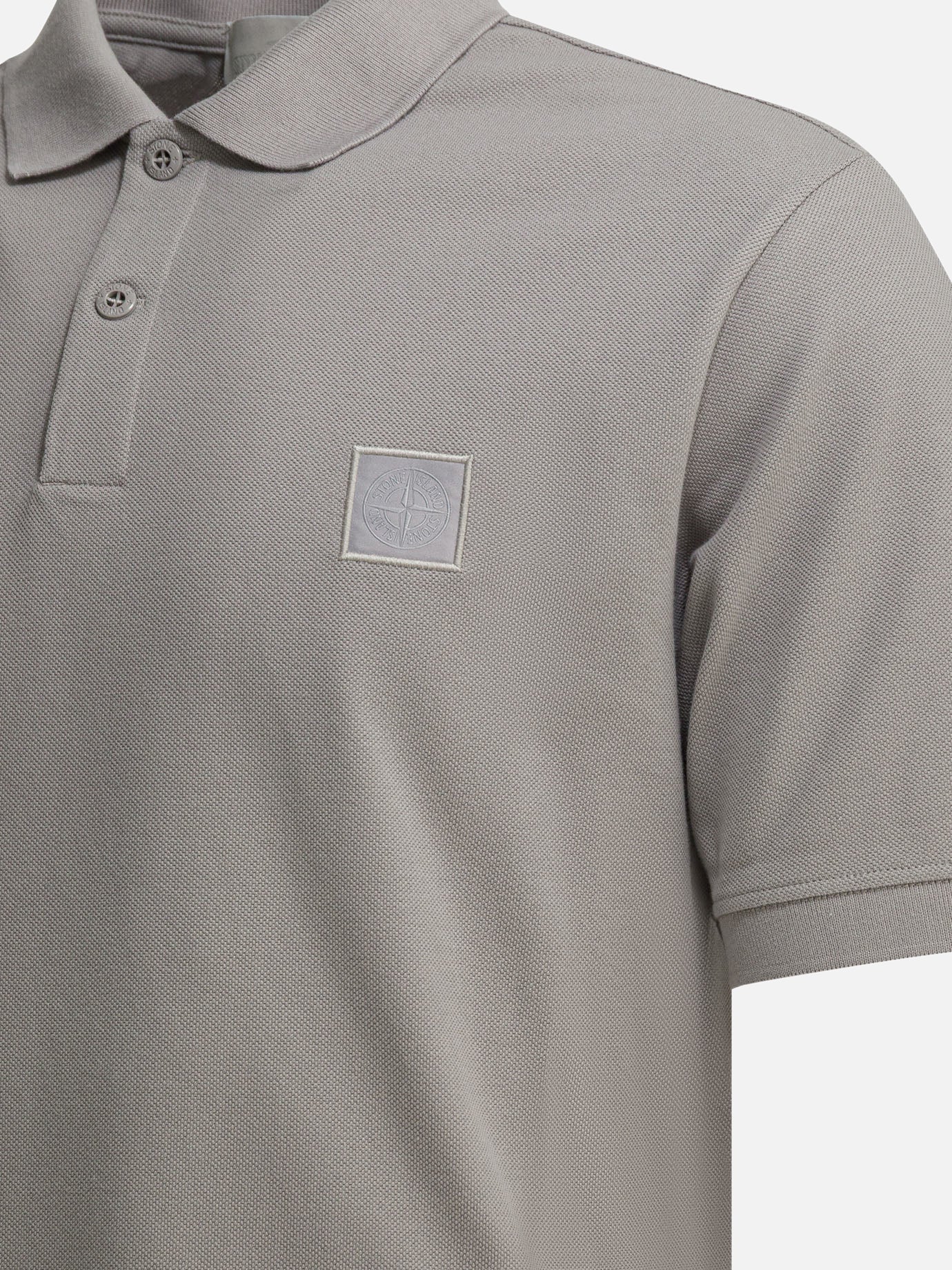Polo shirts with buttons 100% cotton  Grey - Stone Island Men | PDP | VIETTI Online Store | Zoom-Modal_4
