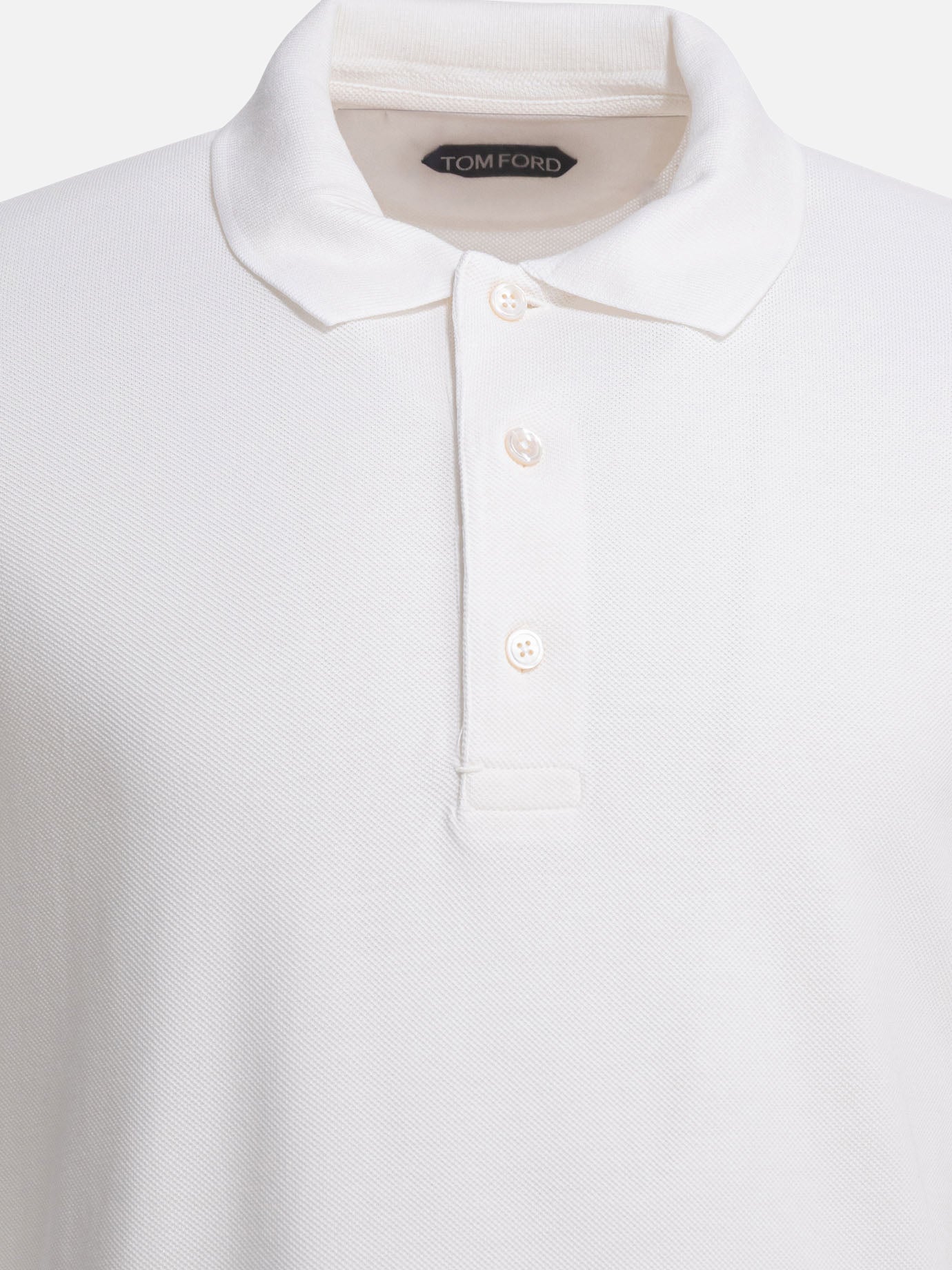 Polo shirts with buttons Solid colour  White - Tom Ford Men | PDP | VIETTI Online Store | Zoom-Modal_3
