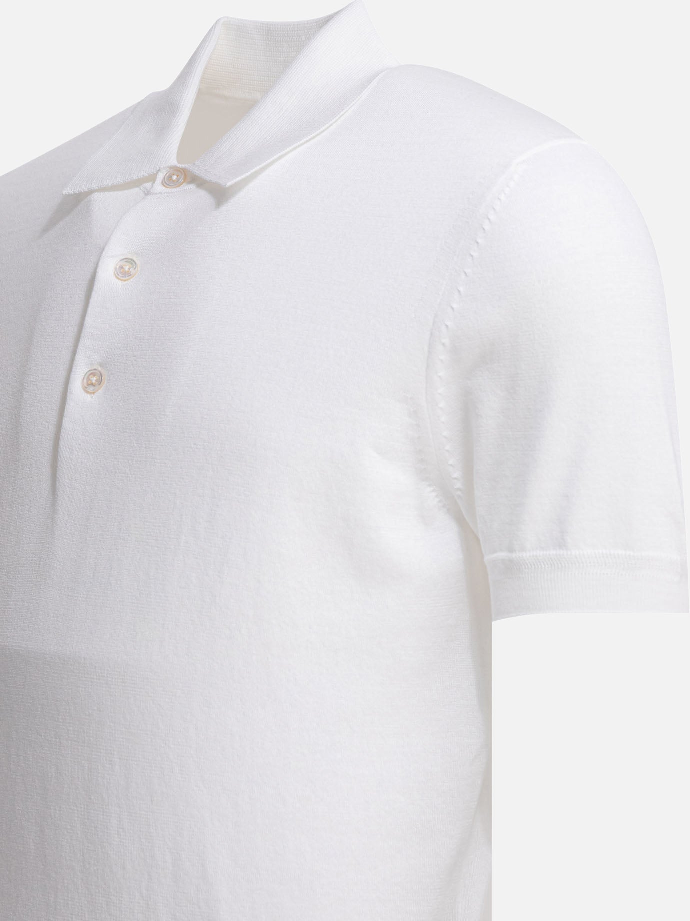 Polo shirts with buttons Solid colour  White - Tom Ford Men | PDP | VIETTI Online Store | thumbnail_4