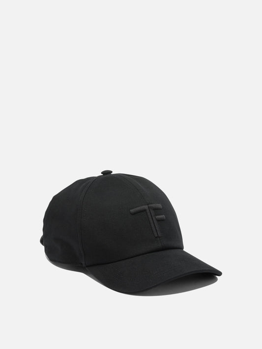 Baseball caps 100% cotton - Other fabric: 100% calf leather  Black - Tom Ford Men | PDP | VIETTI Online Store | 2
