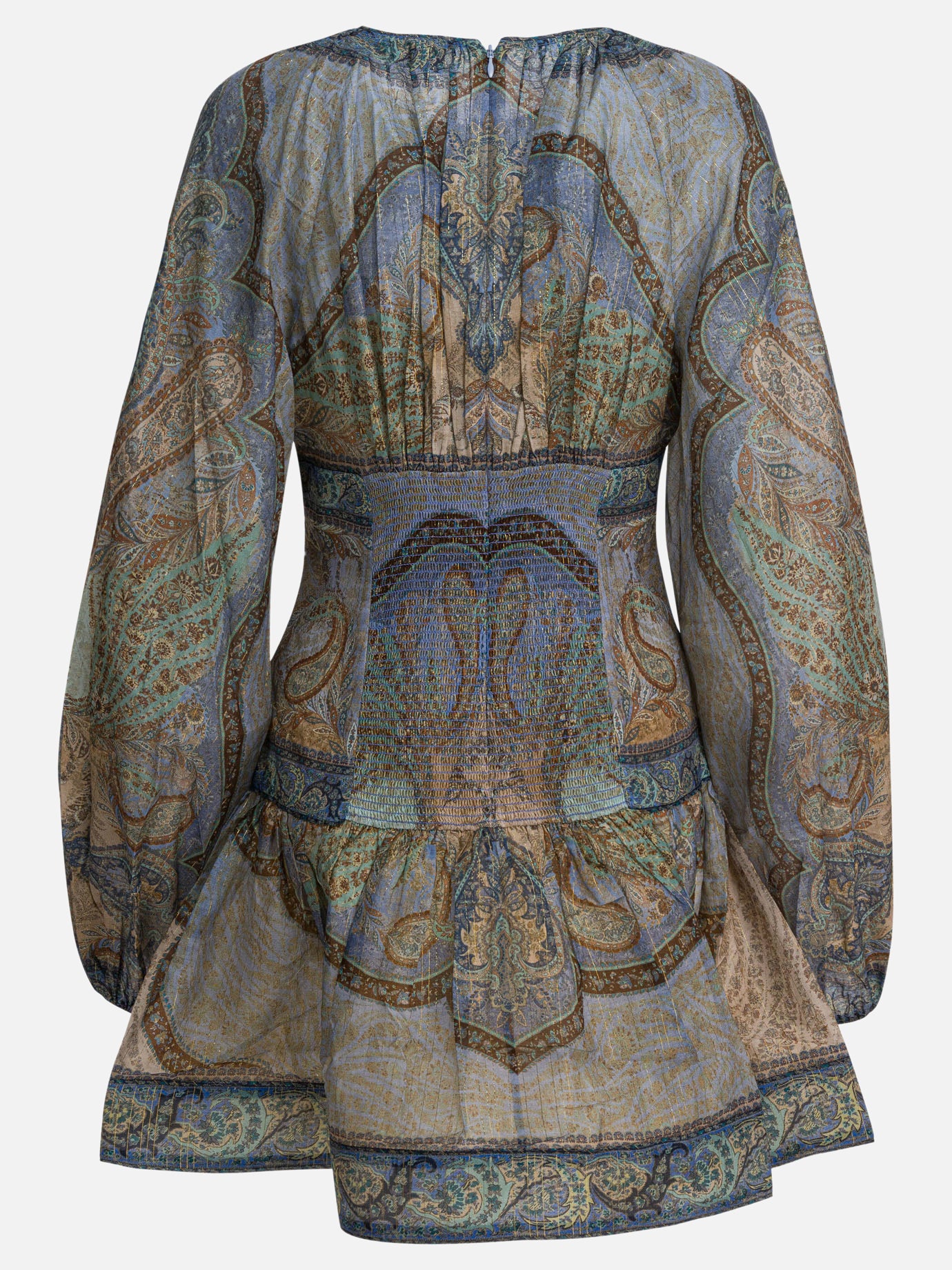 Mini dresses Paisley  Blue - Zimmermann Women | PDP | VIETTI Online Store | thumbnail_2
