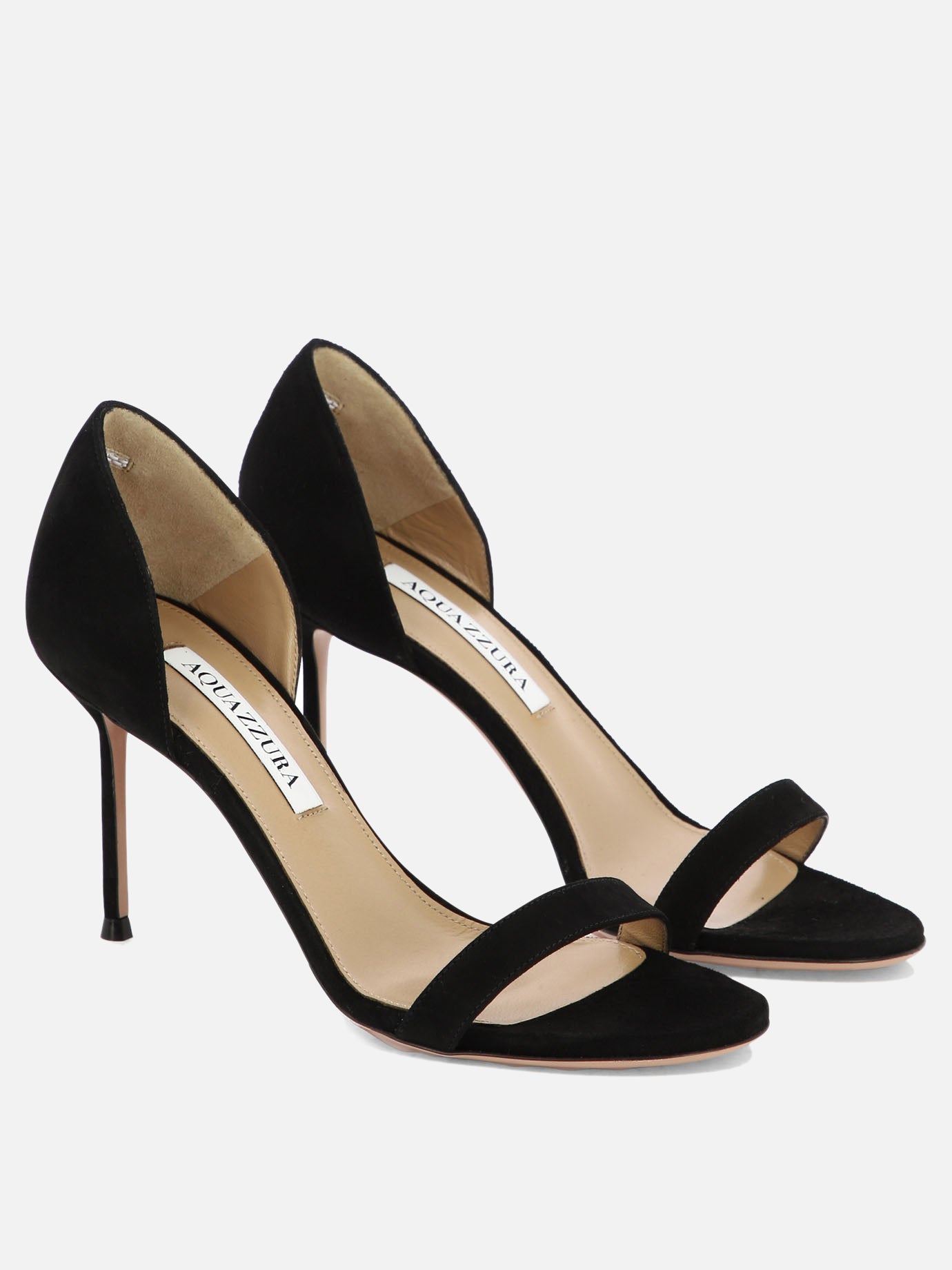 Heeled sandals 100% pelle scamosciata - 100% cuoio  Black - Aquazzura Women | PDP | VIETTI Online Store | thumbnail_2
