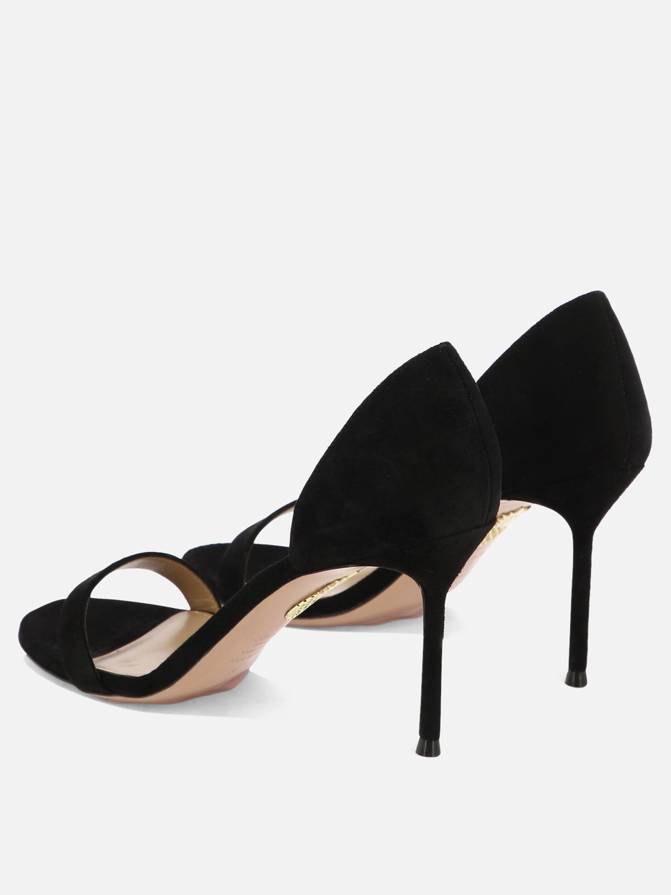 Heeled sandals 100% pelle scamosciata - 100% cuoio  Black - Aquazzura Women | PDP | VIETTI Online Store | thumbnail_4