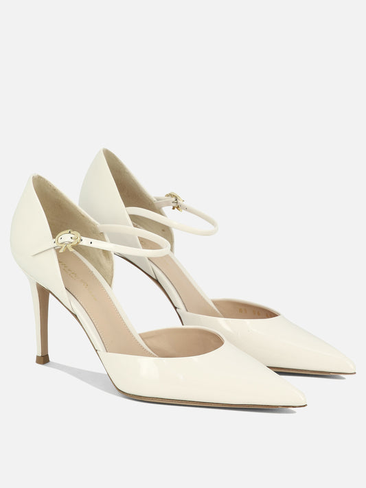 Pumps 100% pelle verniciata - 100% cuoio  White - Gianvito Rossi Women | PLP | VIETTI Online Store | 2
