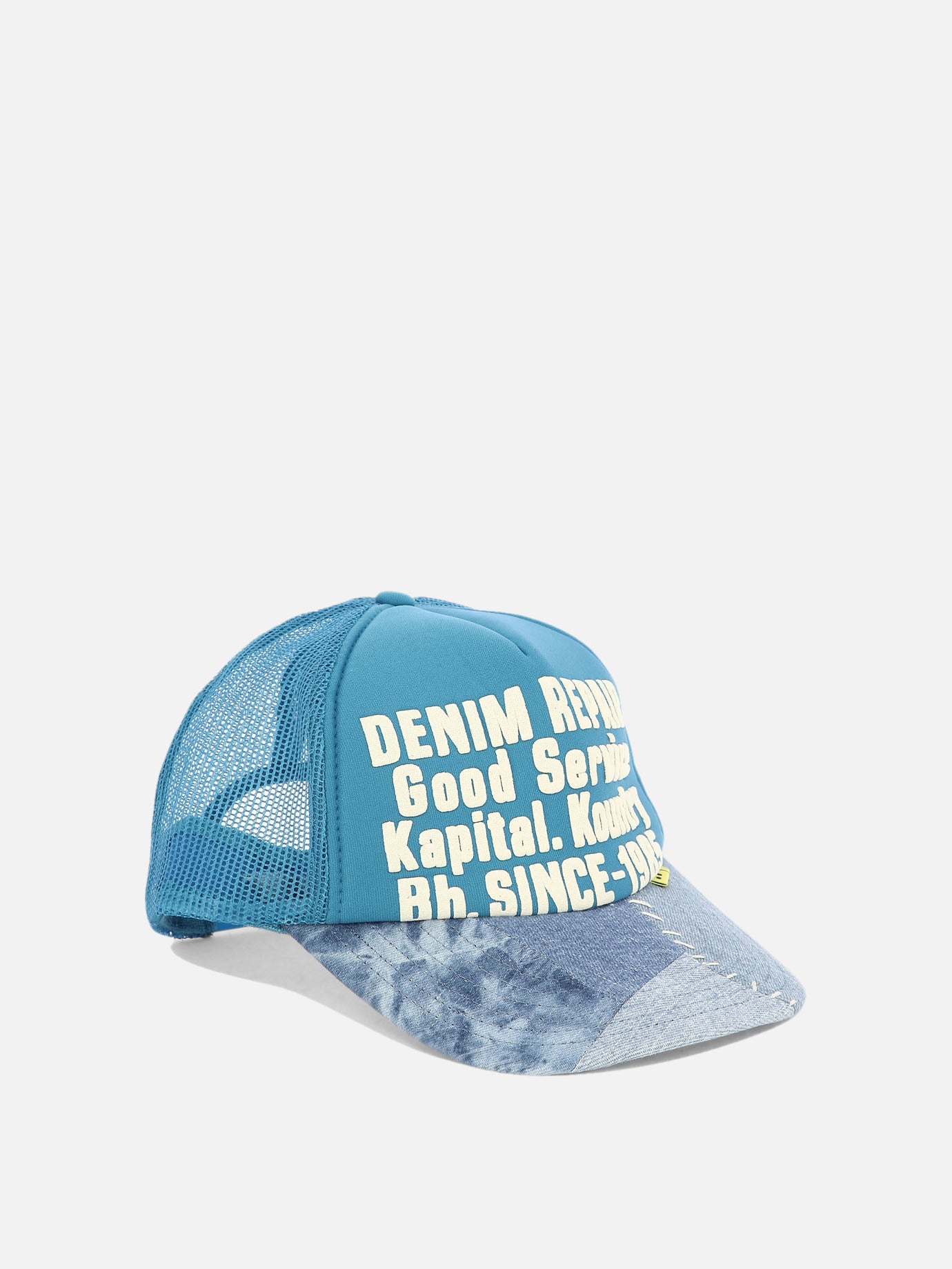 Trucker caps 100% poliestere  Light blue - KAPITAL Men | PDP | VIETTI Online Store | thumbnail_2