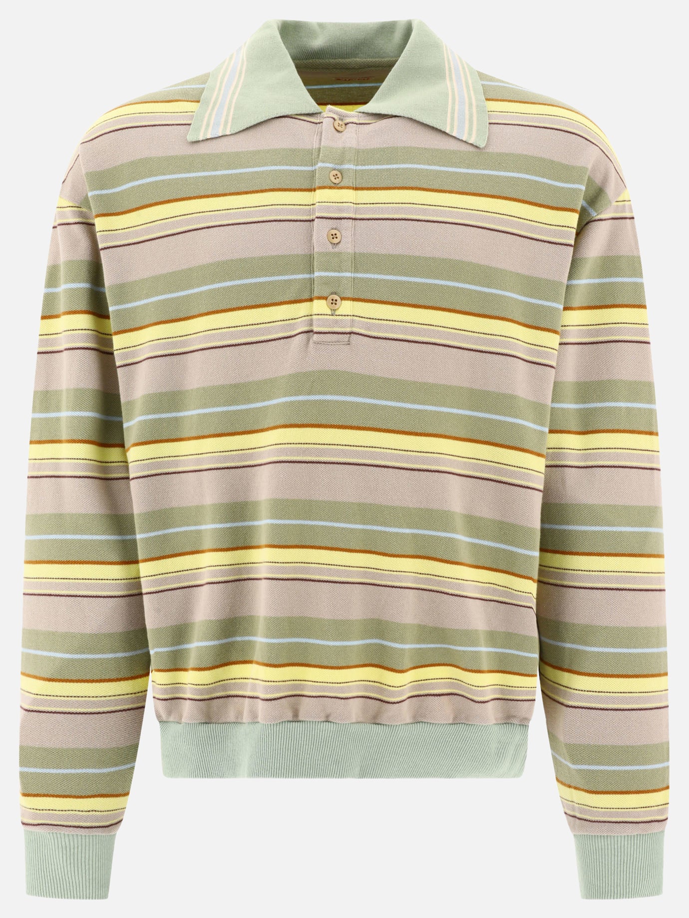 KAPITAL &quot;Multi-border Kanoko BOX&quot; polo shirt 15591430_4 Green thumbnail_1