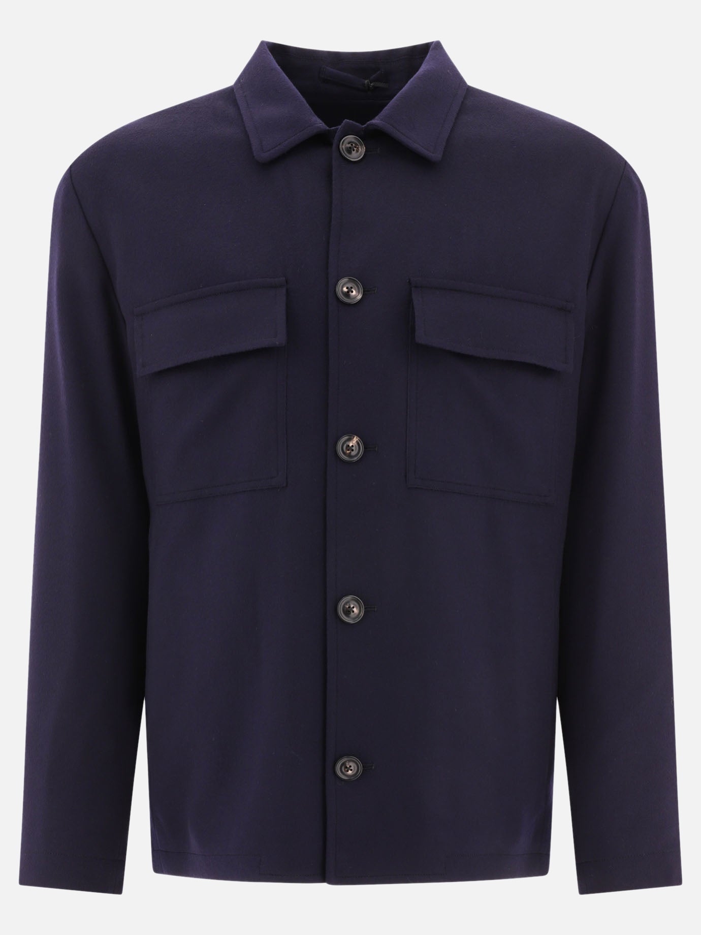 Overshirt jackets 94% wool 6% cashmere  Blue - Lardini Men | PDP | VIETTI Online Store | Zoom-Modal
