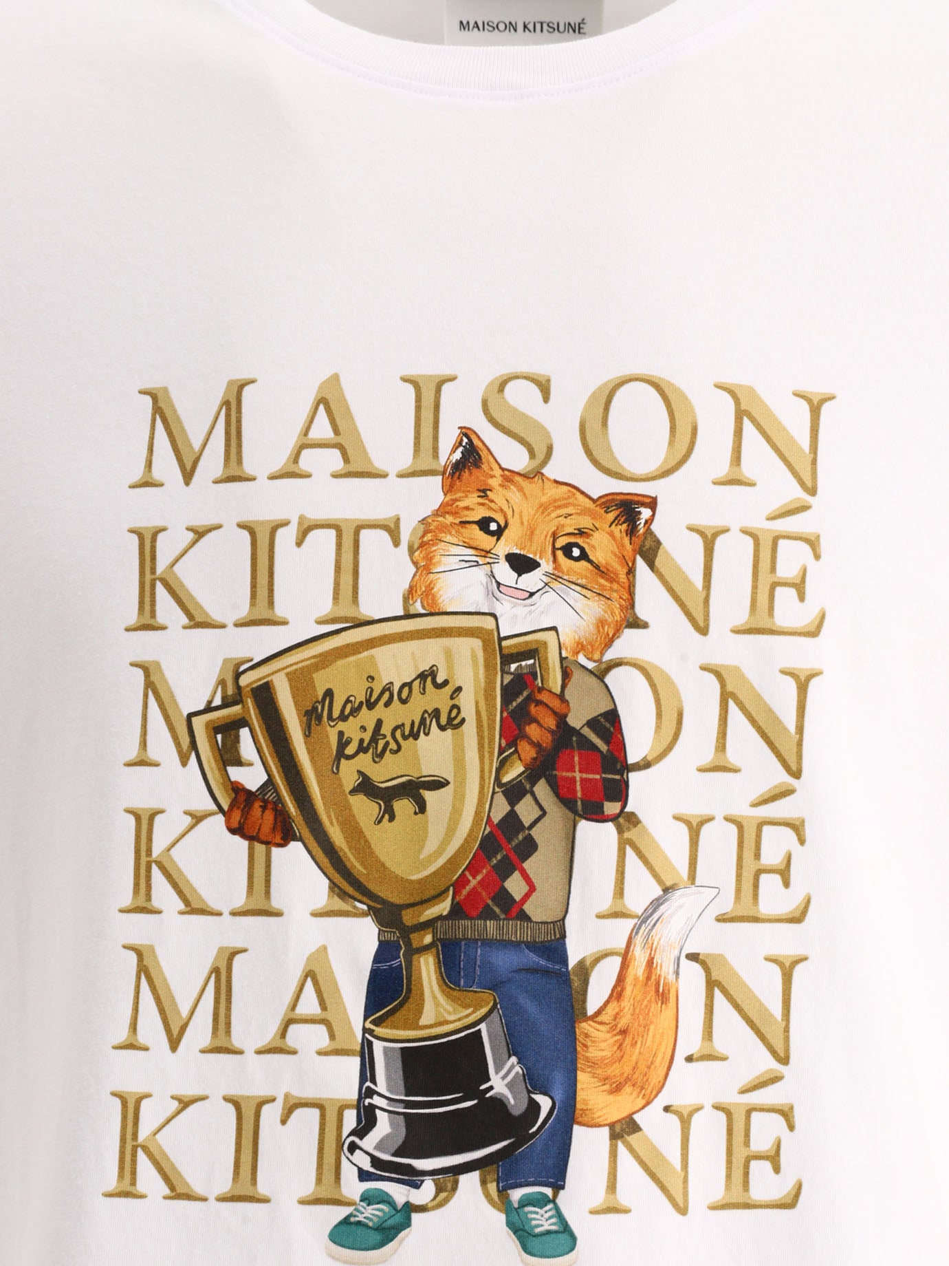 Crewneck t-shirts 100% cotton  White - Maison Kitsuné Men | PDP | VIETTI Online Store | thumbnail_3