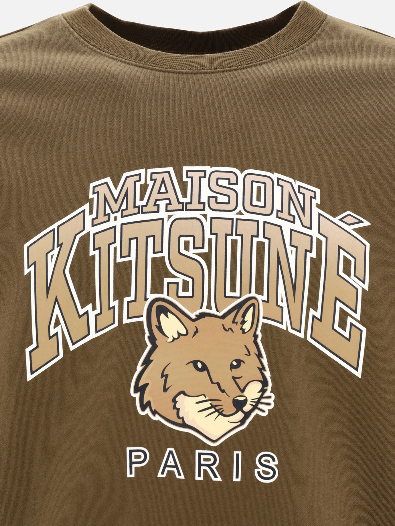 Crewnecks 100% cotone  Green - Maison Kitsuné Men | PDP | VIETTI Online Store | Zoom-Modal_3
